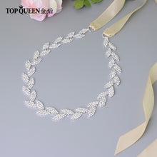 Load image into Gallery viewer, TOPQUEEN S198-S Wedding Belt for bride Bridal sash Silver belt dress Accessories Bride Waistband Wedding Sashes Bridal Belts