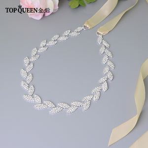 TOPQUEEN S198-S Wedding Belt for bride Bridal sash Silver belt dress Accessories Bride Waistband Wedding Sashes Bridal Belts