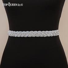 Load image into Gallery viewer, TOPQUEEN S2020 Women&#39;s Rhinestones Handmade Belt Wedding Dress Belt Accessories Marriage Bridal Sashes Can Customize Any Size