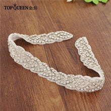 Load image into Gallery viewer, TOPQUEEN S2020 Women&#39;s Rhinestones Handmade Belt Wedding Dress Belt Accessories Marriage Bridal Sashes Can Customize Any Size