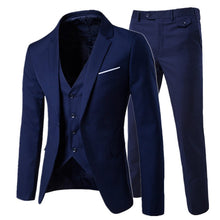 Load image into Gallery viewer, 2019 men&#39;s fashion Slim suits men&#39;s business casual clothing groomsman three-piece suit Blazers jacket pants trousers vest sets