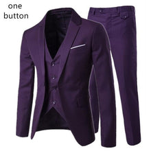 Load image into Gallery viewer, 2019 men&#39;s fashion Slim suits men&#39;s business casual clothing groomsman three-piece suit Blazers jacket pants trousers vest sets