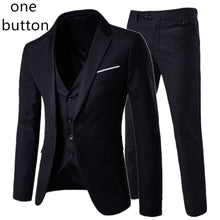 Load image into Gallery viewer, 2019 men&#39;s fashion Slim suits men&#39;s business casual clothing groomsman three-piece suit Blazers jacket pants trousers vest sets