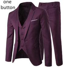 Load image into Gallery viewer, 2019 men&#39;s fashion Slim suits men&#39;s business casual clothing groomsman three-piece suit Blazers jacket pants trousers vest sets