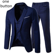 Load image into Gallery viewer, 2019 men&#39;s fashion Slim suits men&#39;s business casual clothing groomsman three-piece suit Blazers jacket pants trousers vest sets