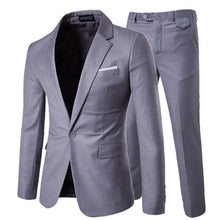 Load image into Gallery viewer, 2019 men&#39;s fashion Slim suits men&#39;s business casual clothing groomsman three-piece suit Blazers jacket pants trousers vest sets