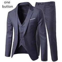 Load image into Gallery viewer, 2019 men&#39;s fashion Slim suits men&#39;s business casual clothing groomsman three-piece suit Blazers jacket pants trousers vest sets