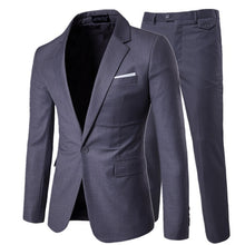 Load image into Gallery viewer, 2019 men&#39;s fashion Slim suits men&#39;s business casual clothing groomsman three-piece suit Blazers jacket pants trousers vest sets