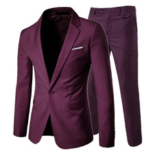 Load image into Gallery viewer, 2019 men&#39;s fashion Slim suits men&#39;s business casual clothing groomsman three-piece suit Blazers jacket pants trousers vest sets