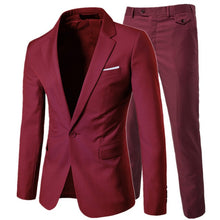 Load image into Gallery viewer, 2019 men&#39;s fashion Slim suits men&#39;s business casual clothing groomsman three-piece suit Blazers jacket pants trousers vest sets