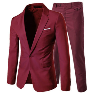2019 men's fashion Slim suits men's business casual clothing groomsman three-piece suit Blazers jacket pants trousers vest sets