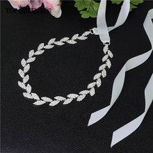 Load image into Gallery viewer, TOPQUEEN S198-S Wedding Belt for bride Bridal sash Silver belt dress Accessories Bride Waistband Wedding Sashes Bridal Belts