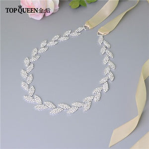 TOPQUEEN S198-S Wedding Belt for bride Bridal sash Silver belt dress Accessories Bride Waistband Wedding Sashes Bridal Belts