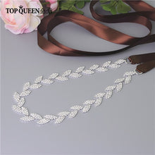 Load image into Gallery viewer, TOPQUEEN S198-S Wedding Belt for bride Bridal sash Silver belt dress Accessories Bride Waistband Wedding Sashes Bridal Belts