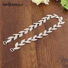 Load image into Gallery viewer, TOPQUEEN S198-S Wedding Belt for bride Bridal sash Silver belt dress Accessories Bride Waistband Wedding Sashes Bridal Belts