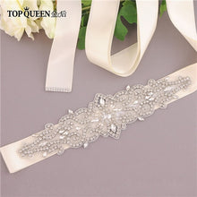 Load image into Gallery viewer, TOPQUEEN S26 Crystal and Rhinestones Gown Dresses belt Accessories Wedding Belts for bride Bride Waistband Bridal Sashes