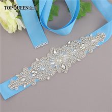 Load image into Gallery viewer, TOPQUEEN S26 Crystal and Rhinestones Gown Dresses belt Accessories Wedding Belts for bride Bride Waistband Bridal Sashes
