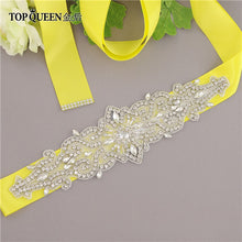 Load image into Gallery viewer, TOPQUEEN S26 Crystal and Rhinestones Gown Dresses belt Accessories Wedding Belts for bride Bride Waistband Bridal Sashes