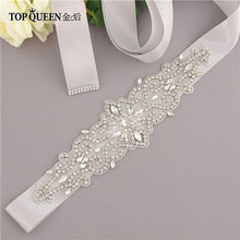 Load image into Gallery viewer, TOPQUEEN S26 Crystal and Rhinestones Gown Dresses belt Accessories Wedding Belts for bride Bride Waistband Bridal Sashes