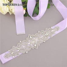 Load image into Gallery viewer, TOPQUEEN S26 Crystal and Rhinestones Gown Dresses belt Accessories Wedding Belts for bride Bride Waistband Bridal Sashes
