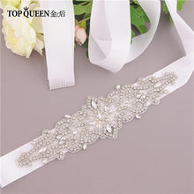 Load image into Gallery viewer, TOPQUEEN S26 Crystal and Rhinestones Gown Dresses belt Accessories Wedding Belts for bride Bride Waistband Bridal Sashes