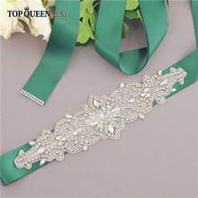 Load image into Gallery viewer, TOPQUEEN S26 Crystal and Rhinestones Gown Dresses belt Accessories Wedding Belts for bride Bride Waistband Bridal Sashes