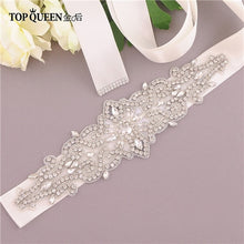 Load image into Gallery viewer, TOPQUEEN S26 Crystal and Rhinestones Gown Dresses belt Accessories Wedding Belts for bride Bride Waistband Bridal Sashes