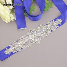 Load image into Gallery viewer, TOPQUEEN S26 Crystal and Rhinestones Gown Dresses belt Accessories Wedding Belts for bride Bride Waistband Bridal Sashes