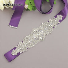 Load image into Gallery viewer, TOPQUEEN S26 Crystal and Rhinestones Gown Dresses belt Accessories Wedding Belts for bride Bride Waistband Bridal Sashes