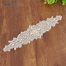 Load image into Gallery viewer, TOPQUEEN S26 Crystal and Rhinestones Gown Dresses belt Accessories Wedding Belts for bride Bride Waistband Bridal Sashes