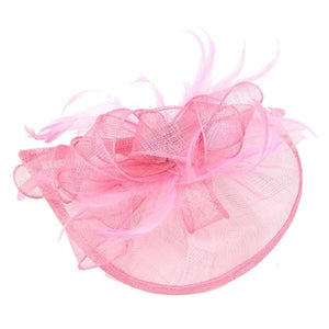 Bridal Wedding Hat Fascinator Feather Mesh Party Cocktail Headdress Hair Flowers New gai