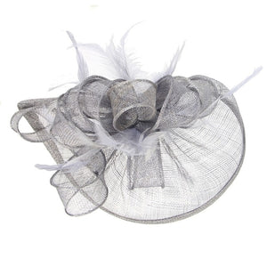 Bridal Wedding Hat Fascinator Feather Mesh Party Cocktail Headdress Hair Flowers New gai