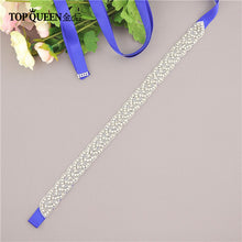 Load image into Gallery viewer, TOPQUEEN S2020 Women&#39;s Rhinestones Handmade Belt Wedding Dress Belt Accessories Marriage Bridal Sashes Can Customize Any Size