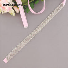 Load image into Gallery viewer, TOPQUEEN S2020 Women&#39;s Rhinestones Handmade Belt Wedding Dress Belt Accessories Marriage Bridal Sashes Can Customize Any Size