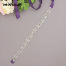 Load image into Gallery viewer, TOPQUEEN S2020 Women&#39;s Rhinestones Handmade Belt Wedding Dress Belt Accessories Marriage Bridal Sashes Can Customize Any Size