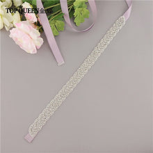 Load image into Gallery viewer, TOPQUEEN S2020 Women&#39;s Rhinestones Handmade Belt Wedding Dress Belt Accessories Marriage Bridal Sashes Can Customize Any Size
