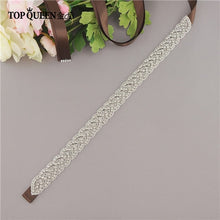Load image into Gallery viewer, TOPQUEEN S2020 Women&#39;s Rhinestones Handmade Belt Wedding Dress Belt Accessories Marriage Bridal Sashes Can Customize Any Size