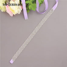 Load image into Gallery viewer, TOPQUEEN S2020 Women&#39;s Rhinestones Handmade Belt Wedding Dress Belt Accessories Marriage Bridal Sashes Can Customize Any Size