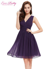 Load image into Gallery viewer, Bridesmaid Dresses EP03989 Ever Pretty Double V-neck White Short Fashion Little White Dresses 2020 Wedding Bridesmaid Dresses