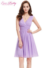 Load image into Gallery viewer, Bridesmaid Dresses EP03989 Ever Pretty Double V-neck White Short Fashion Little White Dresses 2020 Wedding Bridesmaid Dresses