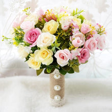 Load image into Gallery viewer, AYiCuthia Wedding Bouquet Handmade Artificial Flower Rose buque casamento Bridal Bouquet for Wedding Decoration ramos de novia