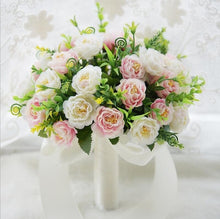 Load image into Gallery viewer, AYiCuthia Wedding Bouquet Handmade Artificial Flower Rose buque casamento Bridal Bouquet for Wedding Decoration ramos de novia