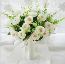 Load image into Gallery viewer, AYiCuthia Wedding Bouquet Handmade Artificial Flower Rose buque casamento Bridal Bouquet for Wedding Decoration ramos de novia