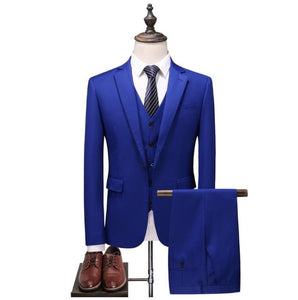 White Men's Formal Custom Suits Wedding Tuxedo Casual Men Business Latest Suits Fashion Dinner Prom 3 Pieces Blazer Vest Pants