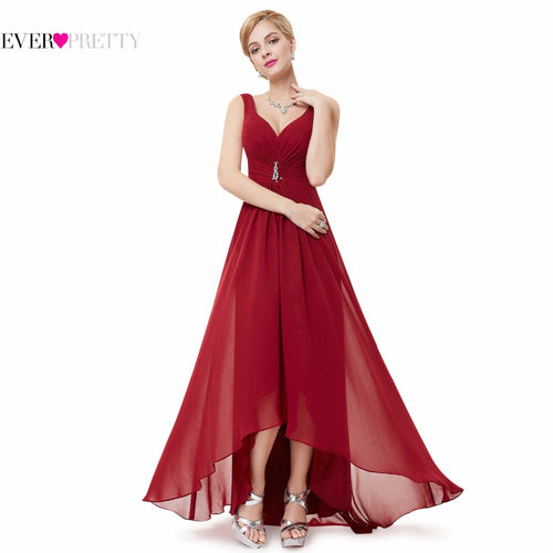 Formal Evening Dresses EP09983 Ever Pretty 2019 New Arrival Real Photo Plus Size Double V Neck Rhinestones Long Evening Dress