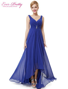 Formal Evening Dresses EP09983 Ever Pretty 2019 New Arrival Real Photo Plus Size Double V Neck Rhinestones Long Evening Dress