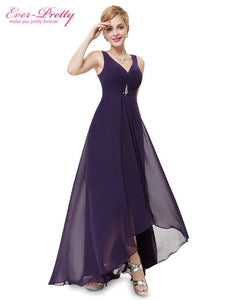 Formal Evening Dresses EP09983 Ever Pretty 2019 New Arrival Real Photo Plus Size Double V Neck Rhinestones Long Evening Dress