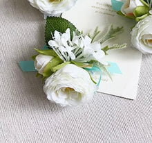 Load image into Gallery viewer, YO CHO Wrist Corsage Wedding Wrist Flower Corsage Groom Pink Rose Bracelet Bridesmaid Boutonniere Men Marriage Wedding Supplies