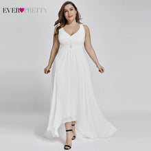 Load image into Gallery viewer, Plus Size Evening Dresses Long 2020 Elegant Burgundy A-line Sleeveless Crystal High Low Ever Pretty Special Occasion Dresses