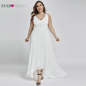 Plus Size Evening Dresses Long 2020 Elegant Burgundy A-line Sleeveless Crystal High Low Ever Pretty Special Occasion Dresses